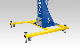 Movable frame for Oktomat® big bag and octabin discharging stations as pedestal version