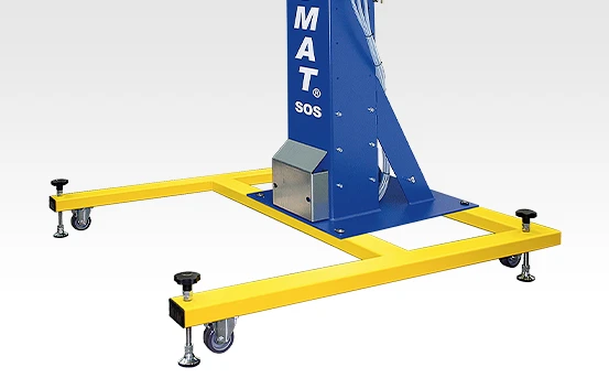 Fahrgestell für Säulenversion der Oktomat® Big Bag und Oktabin Entleerstationen