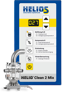 HELIO®Clean 2 Entstauber als 2 Komponenten Ausführung für Kunststoff-Mahlgut und Neuware 