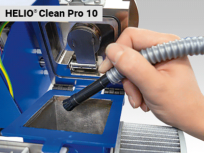 Einfache Reinigung des HELIO®Clean Pro Granulat-10 Entstaubers